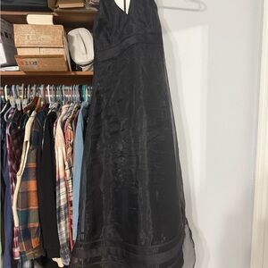 David's Bridal Black Backless Dress